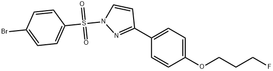 1-[(4-BROMOPHENYL)SULFONYL]-3-[4-(3-FLUOROPROPOXY)PHENYL]-1H-PYRAZOLE Struktur