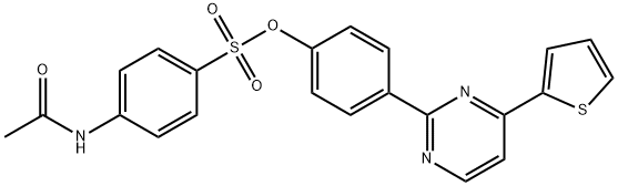 4-[4-(2-THIENYL)-2-PYRIMIDINYL]PHENYL 4-(ACETYLAMINO)BENZENESULFONATE Struktur