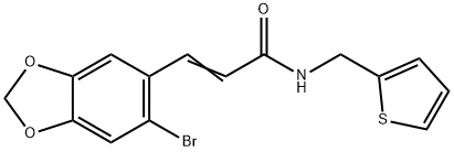 (E)-3-(6-BROMO-1,3-BENZODIOXOL-5-YL)-N-(2-THIENYLMETHYL)-2-PROPENAMIDE Struktur