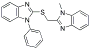 1-METHYL-2-([(1-PHENYL-1H-BENZIMIDAZOL-2-YL)THIO]METHYL)-1H-BENZIMIDAZOLE Struktur