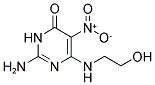 2-AMINO-6-((2-HYDROXYETHYL)AMINO)-5-(NITRO)PYRIMIDIN-4(3H)-ONE Struktur