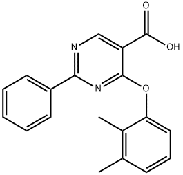 4-(2,3-DIMETHYLPHENOXY)-2-PHENYL-5-PYRIMIDINECARBOXYLIC ACID Struktur