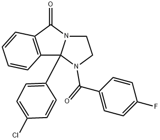 9B-(4-CHLOROPHENYL)-1-(4-FLUOROBENZOYL)-1,2,3,9B-TETRAHYDRO-5H-IMIDAZO[2,1-A]ISOINDOL-5-ONE Struktur