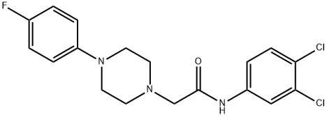 N-(3,4-DICHLOROPHENYL)-2-[4-(4-FLUOROPHENYL)PIPERAZINO]ACETAMIDE Struktur