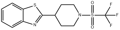 2-(1-[(TRIFLUOROMETHYL)SULFONYL]-4-PIPERIDINYL)-1,3-BENZOTHIAZOLE Struktur