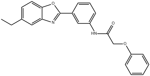 N-[3-(5-ETHYL-1,3-BENZOXAZOL-2-YL)PHENYL]-2-PHENOXYACETAMIDE Struktur