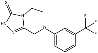 4-ETHYL-5-([3-(TRIFLUOROMETHYL)PHENOXY]METHYL)-4H-1,2,4-TRIAZOL-3-YLHYDROSULFIDE Struktur