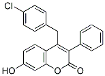 4(4'-CHLOROBENZYL)-7-HYDROXY-3-PHENYLCOUMARIN Struktur