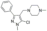 1-[(5-CHLORO-1-METHYL-3-PHENYL-1H-PYRAZOL-4-YL)METHYL]-4-METHYLPIPERAZINE Struktur