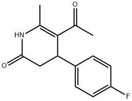 5-ACETYL-4-(4-FLUOROPHENYL)-6-METHYL-3,4-DIHYDRO-2(1H)-PYRIDINONE Struktur