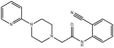 N-(2-CYANOPHENYL)-2-[4-(2-PYRIDINYL)PIPERAZINO]ACETAMIDE Struktur