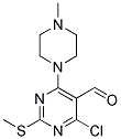 4-CHLORO-6-(4-METHYL-1-PIPERAZINYL)-2-(METHYLSULFANYL)-5-PYRIMIDINECARBALDEHYDE Struktur