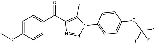 (4-METHOXYPHENYL)(5-METHYL-1-[4-(TRIFLUOROMETHOXY)PHENYL]-1H-1,2,3-TRIAZOL-4-YL)METHANONE Struktur