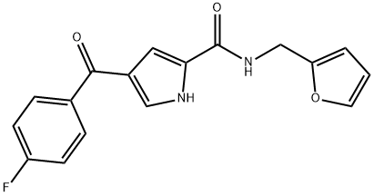 4-(4-FLUOROBENZOYL)-N-(2-FURYLMETHYL)-1H-PYRROLE-2-CARBOXAMIDE Struktur