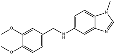 (3,4-DIMETHOXY-BENZYL)-(1-METHYL-1H-BENZOIMIDAZOL-5-YL)-AMINE Struktur