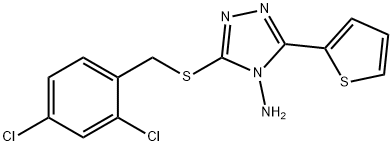 3-[(2,4-DICHLOROBENZYL)SULFANYL]-5-(2-THIENYL)-4H-1,2,4-TRIAZOL-4-AMINE Struktur