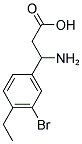 3-(3-BROMO-4-ETHYLPHENYL)-BETA-ALANINE Struktur