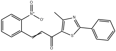 (E)-1-(4-METHYL-2-PHENYL-1,3-THIAZOL-5-YL)-3-(2-NITROPHENYL)-2-PROPEN-1-ONE Struktur