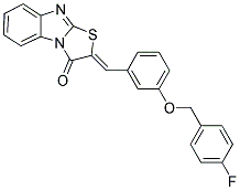 (2Z)-2-{3-[(4-FLUOROBENZYL)OXY]BENZYLIDENE}[1,3]THIAZOLO[3,2-A]BENZIMIDAZOL-3(2H)-ONE Struktur