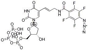 5-[N-(4-AZIDO-2,3,5,6-TETRAFLUOROBENZOYL)-TRANS-3-AMINOPROPENYL-1]-2'-DEOXYURIDINE-5'-TRIPHOSPHATE Struktur