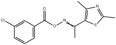 5-([(3-CHLOROBENZOYL)OXY]ETHANIMIDOYL)-2,4-DIMETHYL-1,3-THIAZOLE Struktur