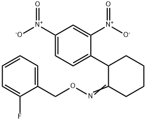 2-(2,4-DINITROPHENYL)CYCLOHEXANONE O-(2-FLUOROBENZYL)OXIME Struktur