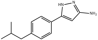 5-(4-ISOBUTYLPHENYL)-2H-PYRAZOL-3-YLAMINE Struktur