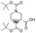 (R)-1,4-BIS(TERT-BUTOXYCARBONYL)PIPERAZINE-2-CARBOXYLIC ACID Struktur