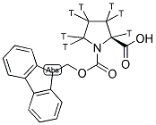 N-FMOC-L-PROLINE, [2,3,4,5-3H]- Struktur