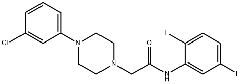 2-[4-(3-CHLOROPHENYL)PIPERAZINO]-N-(2,5-DIFLUOROPHENYL)ACETAMIDE Struktur