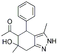 1-(6-HYDROXY-3,6-DIMETHYL-4-PHENYL-4,5,6,7-TETRAHYDRO-2H-INDAZOL-5-YL)-ETHANONE Struktur