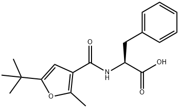 2-[(5-TERT-BUTYL-2-METHYL-FURAN-3-CARBONYL)-AMINO]-3-PHENYL-PROPIONIC ACID Struktur