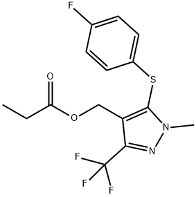 [5-[(4-FLUOROPHENYL)SULFANYL]-1-METHYL-3-(TRIFLUOROMETHYL)-1H-PYRAZOL-4-YL]METHYL PROPIONATE Struktur