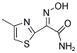 (2E)-2-(HYDROXYIMINO)-2-(4-METHYL-1,3-THIAZOL-2-YL)ACETAMIDE Struktur