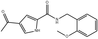 4-ACETYL-N-(2-METHOXYBENZYL)-1H-PYRROLE-2-CARBOXAMIDE Struktur