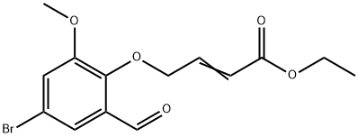 ETHYL (E)-4-(4-BROMO-2-FORMYL-6-METHOXYPHENOXY)-2-BUTENOATE Struktur