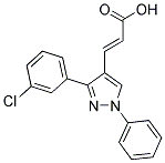 3-[3-(3-CHLORO-PHENYL)-1-PHENYL-1H-PYRAZOL-4-YL]-ACRYLIC ACID Struktur