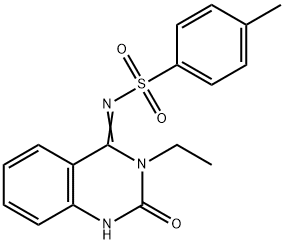 N-[3-ETHYL-2-OXO-2,3-DIHYDRO-4(1H)-QUINAZOLINYLIDEN]-4-METHYLBENZENESULFONAMIDE Struktur