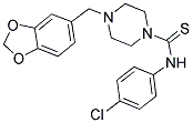 (4-(BENZO[3,4-D]1,3-DIOXOLAN-5-YLMETHYL)PIPERAZINYL)((4-CHLOROPHENYL)AMINO)METHANE-1-THIONE Struktur