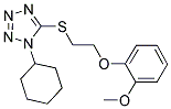 1-CYCLOHEXYL-5-([2-(2-METHOXYPHENOXY)ETHYL]THIO)-1H-TETRAZOLE Struktur