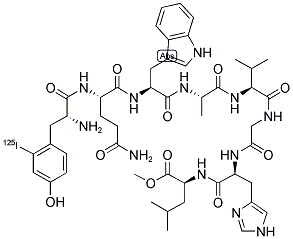 BOMBESIN (6-13) OME, D-TYR6-[125I]- Struktur