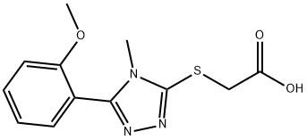 ([5-(2-METHOXYPHENYL)-4-METHYL-4H-1,2,4-TRIAZOL-3-YL] SULFANYL) ACETIC ACID Struktur