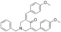 1-BENZYL-3,5-BIS[(4-METHOXYPHENYL)METHYLENE]TETRAHYDRO-4(1H)-PYRIDINONE Struktur