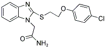 2-(2-([2-(4-CHLOROPHENOXY)ETHYL]THIO)-1H-BENZIMIDAZOL-1-YL)ACETAMIDE Struktur