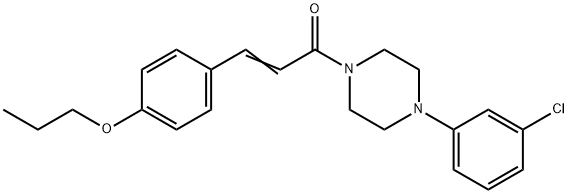 1-[4-(3-CHLOROPHENYL)PIPERAZINO]-3-(4-PROPOXYPHENYL)-2-PROPEN-1-ONE Struktur