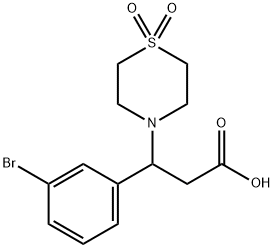 3-(3-BROMOPHENYL)-3-(1,1-DIOXO-1LAMBDA6,4-THIAZINAN-4-YL)PROPANOIC ACID Struktur