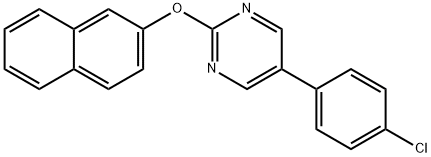 5-(4-CHLOROPHENYL)-2-(2-NAPHTHYLOXY)PYRIMIDINE Struktur