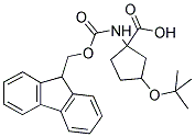 3-TERT-BUTOXY-1-(9H-FLUOREN-9-YLMETHOXYCARBONYLAMINO)-CYCLOPENTANECARBOXYLIC ACID Struktur