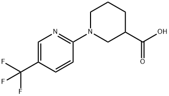 1-(5-(TRIFLUOROMETHYL)PYRIDIN-2-YL)PIPERIDINE-3-CARBOXYLIC ACID Struktur