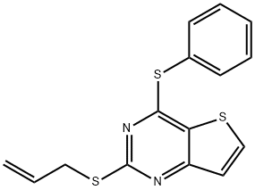 2-(ALLYLSULFANYL)-4-(PHENYLSULFANYL)THIENO[3,2-D]PYRIMIDINE Struktur